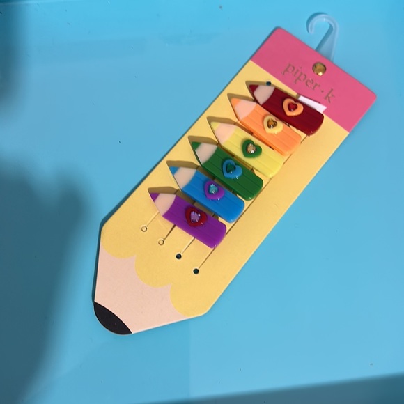 COPY - New: 2 Hard to find Piper•k school themed hair clips! Just in time for s… - Picture 4 of 4